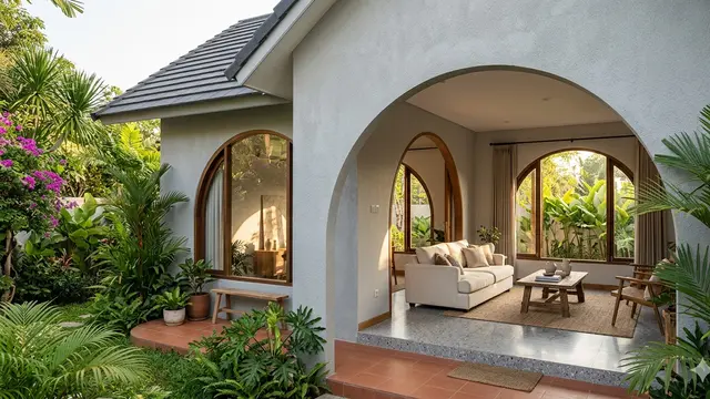 Inspirasi Rumah 1 Lantai dengan Ventilasi Silang Adem.