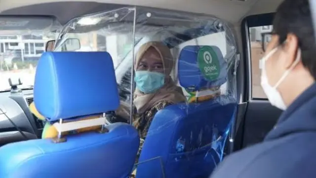 Fasilitas Sekat Pelindung di GoCar. Dok: Gojek