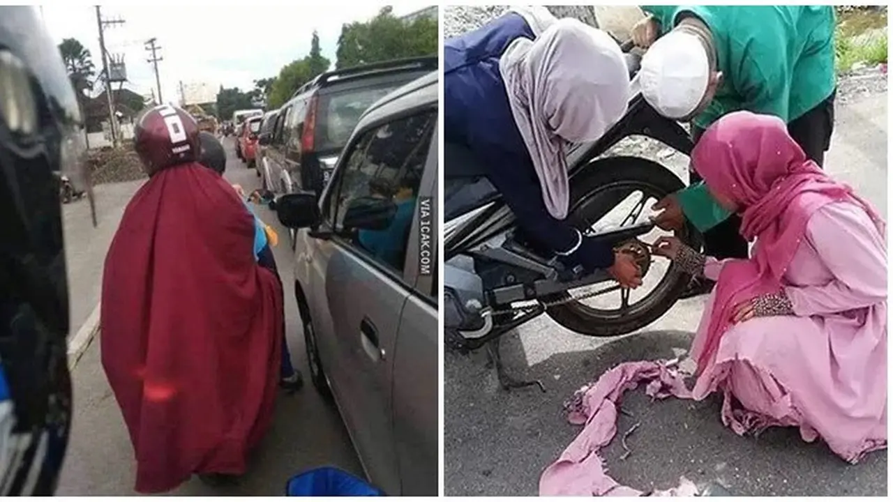 6 Momen Apes Naik Motor Pakai Baju Panjang, Harus Ekstra Hati-Hati