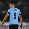 Striker Uruguay Luis Suarez bereaksi selama pertandingan kualifikasi Piala Dunia FIFA 2026 Amerika Selatan di Stadion Centenario, Montevideo, pada Sabtu (7/9/2024) pagi WIB. (Eitan ABRAMOVICH / AFP)