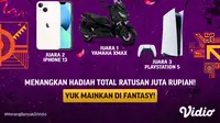 Fantasy Team Piala Dunia 2022 sudah bisa dimainkan di aplikasi Vidio. Hadiahnya luar biasa, dengan total nilai ratusan juta rupiah.
