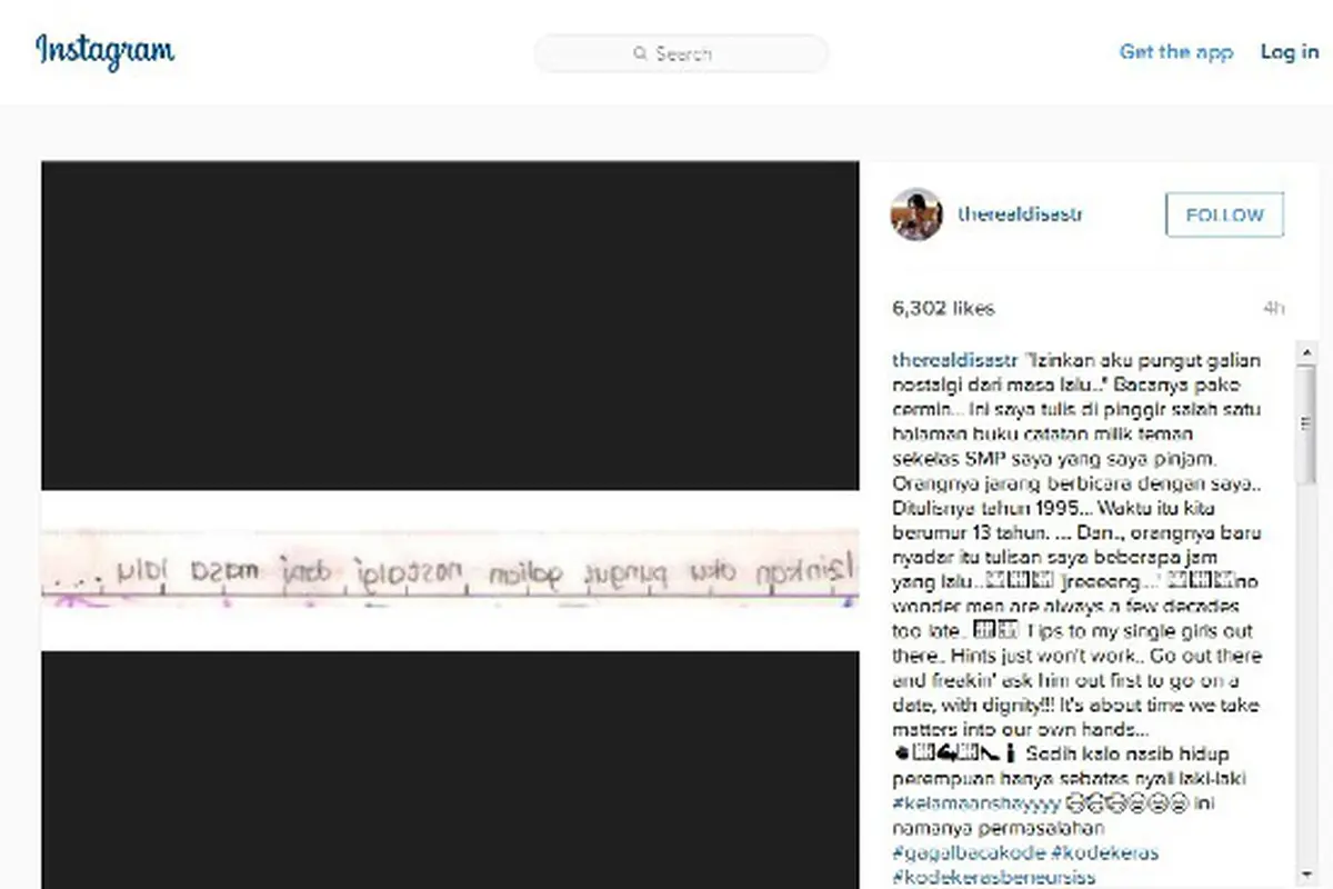Dian Sastrowardoyo as Secret Admirer - Instagram 1115 1