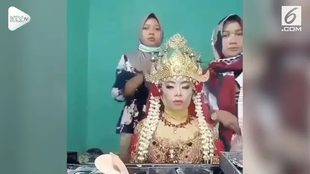 VIDEO: Kocak, Calon Pengantin Ngantuk Berat Saat Dirias