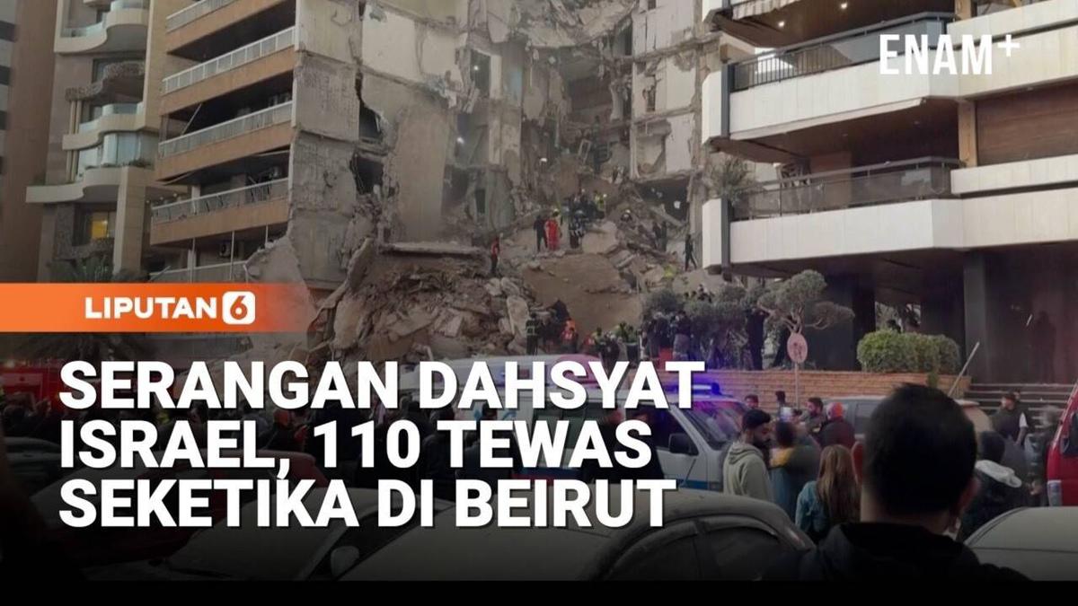 Porak-Poranda! Rudal Israel Hantam Beirut, 110 Tewas dan Ratusan Terluka