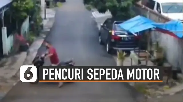 VIDEO: Apes, Berniat Mencuri Sepeda Motor Akhirnya Ketahuan Pemiliknya