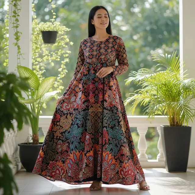 Baju Gamis Model Daster (Image by Gemini AI)