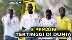 Video 5 pemain sepak bola tertinggi di dunia tahun 2016, salah satunya Kristof Van Hout kiper asal Belgia dengan Tinggi 203cm.
