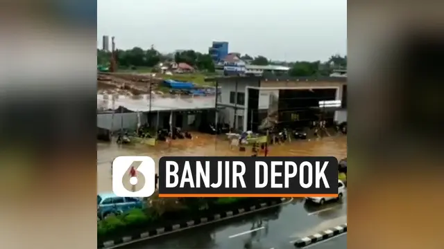 VIDEO: Banjir Melanda Jalan Margonda Depok