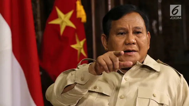 Letnan Jenderal (Purn) Prabowo Subianto Djojohadikusumo. (Liputan6.com/Johan Tallo)