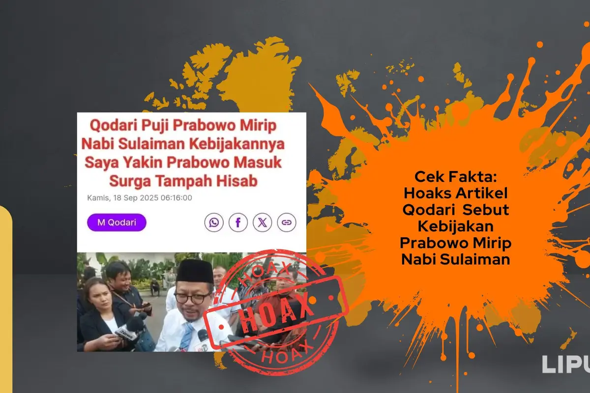 Cek fakta artikel Qodari sebut kebijakan Prabowo mirip Nabi Sulaiman