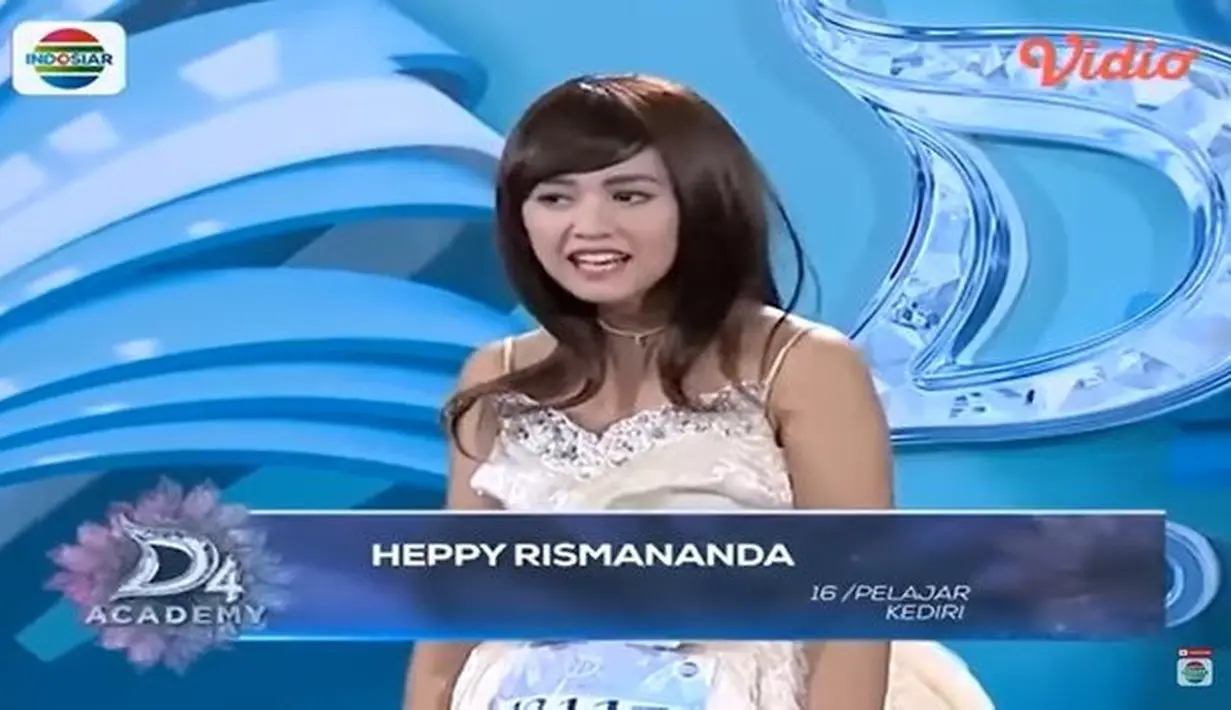 <p>Uniknya ketika itu, ia memperkenalkan diri dengan nama Heppy Rismanda. Ia mengaku seorang pelajar dan berasal dari Kediri. [Foto: YouTube/Indosiar]</p>