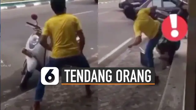 VIDEO: Viral Pemuda Tendang Tukang Sol Sepatu