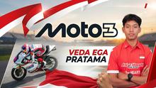 Veda Ega Pratama, pembalap Indonesia yang mentas pada balapan Moto3 2026. (Hendry Wibowo/Bola.com/Gemini)