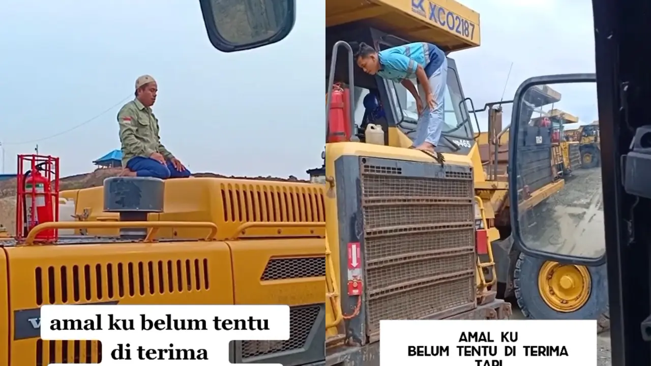 Salat di atas kendaraan alat berat