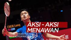 Berita video mengenai aksi-aksi menawan pebulutangkis Indonesia seperti Jonatan Christie, Kevin Marcus / Marcus Feraldi Gideon dan Anthony Sinisuka Ginting pada turnamen BWF Tour Finals 2019.
