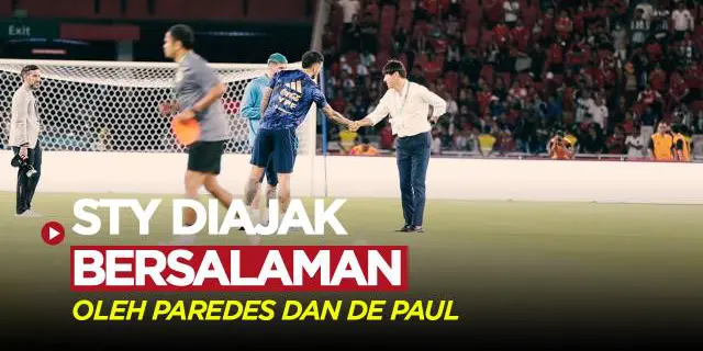VIDEO: Momen Shin Tae-yong Diajak Bersalaman Oleh Leandro Paredes dan Rodrigo de Paul