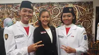 Pasangan Paskibraka 2017 dari Jawa Timur memperoleh tempat istimewa di kelompok 8 untuk upacara pengibaran dan penurunan Bendera.