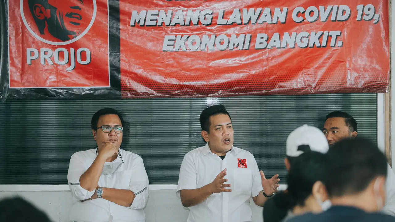 Projo siap mengawal Jokowi hingga habis masa jabatan 2024.  (Dian Kurniawan/Liputan6/com)