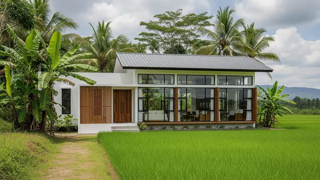 12 Inspirasi Rumah Desa dengan Jendela Lebar, Desain Modern Menyatu dengan Alam