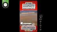 Gambar tangkapan layar&nbsp;video yang diklaim kawasan elite di Bekasi tenggelam akibat banjir. (sumber: Facebook)