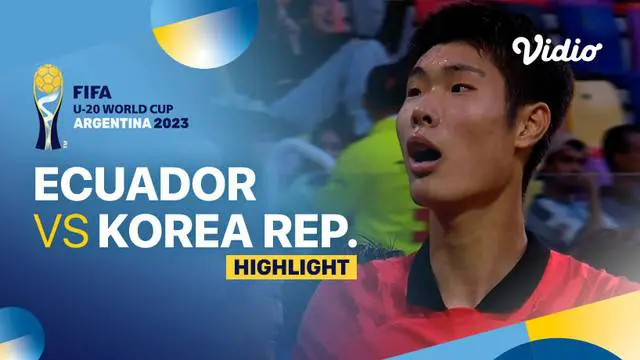 Berita video highlights Piala Dunia U-20, Korea Selatan menang 3-2 atas Ekuador, Jumat (2/6/23)