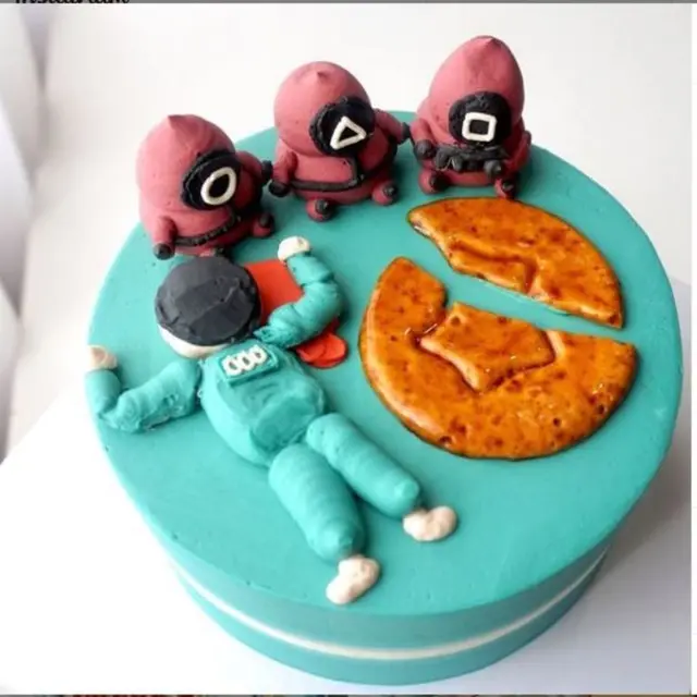Squid Game Dijadikan Tema Kue Ulang Tahun, Bentuk Penjaganya Jadi Sootan