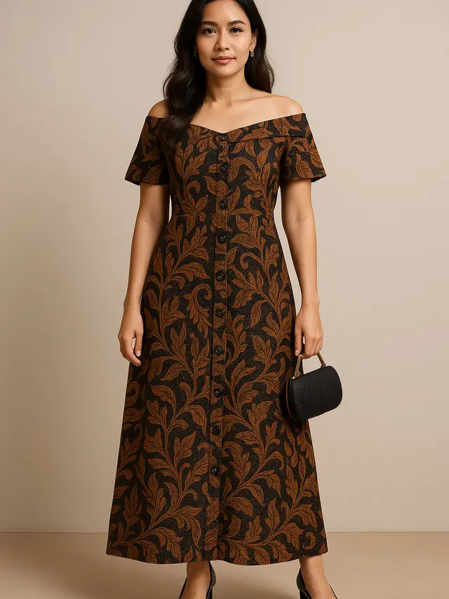 Model Gaun Panjang Batik Pesta (Foto: ChatGPT)