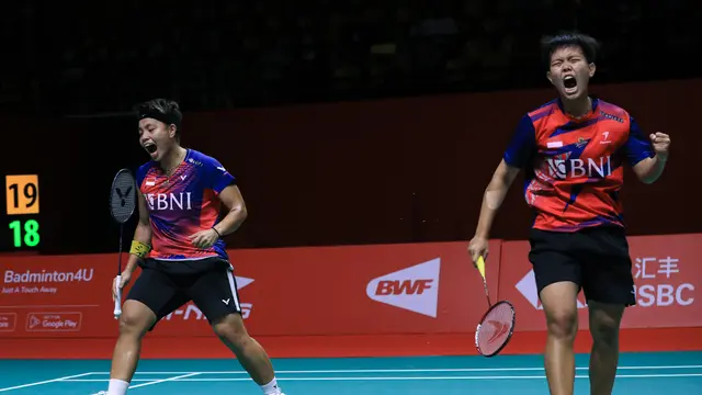 Apriyani Rahayu/Siti Fadia Silva Ramadhanti - BWF World Tour Finals 2022 - Bulu Tangkis - 7 Desember 2022