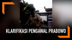 Satuan petugas pengawal VVIP Mabes Polri yang bertugas mengamankan Calon Presiden nomor urut 02 Prabowo Subianto menyampaikan klarifikasi dan permintaan maaf melalui sebuah video.