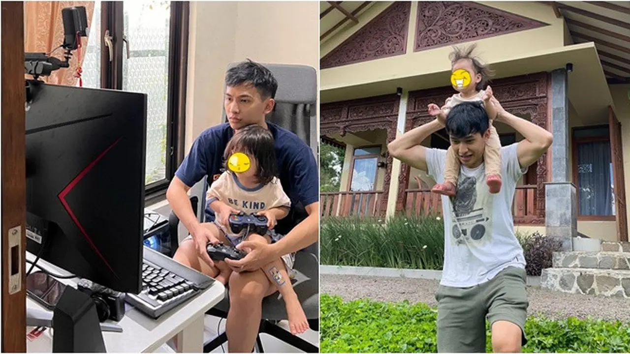 6 Potret Kocak Komika Ardit Erwandha saat Momong Anak, Selalu Penuh Tawa
