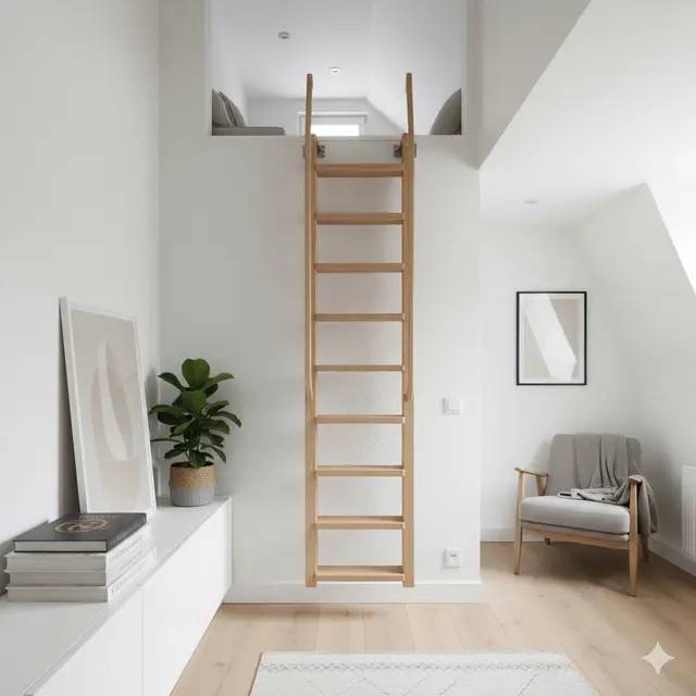 model tangga lipat mezzanine