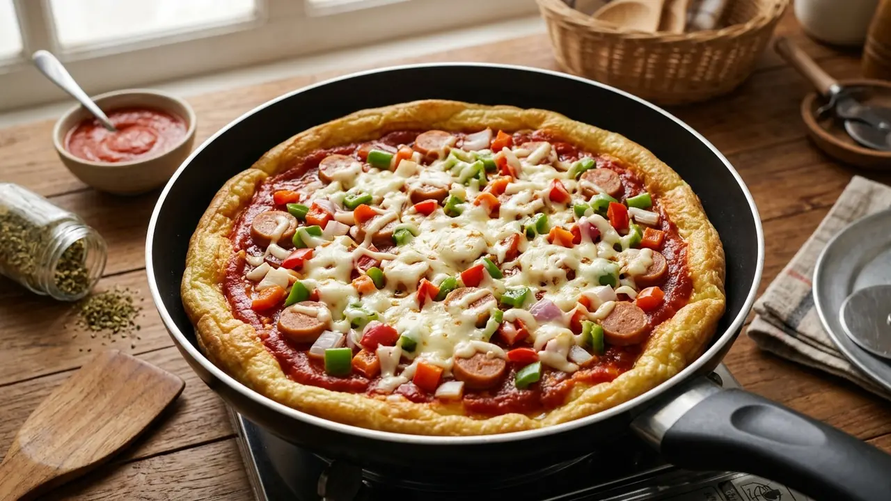 Resep telur pizza teflon (AI Generated)