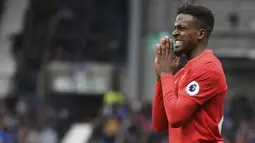 Divock Origi pemain Belgia yang saat ini berkostum Liverpool. Origi telah tampil 22 kali dan mencetak 3 gol untuk timnas Belgia.   (AFP/Justin Tallis)