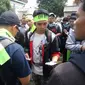 Sekitar 400 peserta demo 2 Desember asal Yogyakarta berangkat ke Jakarta. (Liputan6.com/Switzy Sabandar)