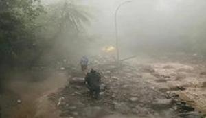 Banjir bandang menerjang kawasan Objek Wisata Air Panas Guci, Kabupaten Tegal, Jawa Tengah, pada Sabtu (20/12/2025).  (Foto: BPBD Jawa Tengah).