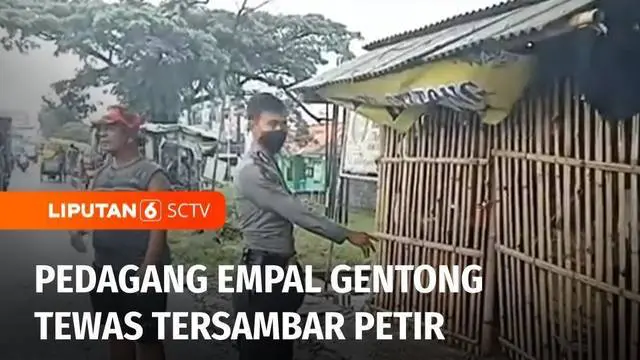 Seorang pedagang empal gentong tewas usai tersambar petir saat berjualan di jalur Pantura, Klangenan, Kabupaten Cirebon, Jawa Barat. Dua orang pelanggan yang saat kejadian berada di dalam warung juga terluka.