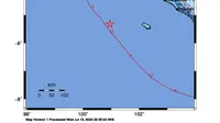 Gempa bumi terjadi di Enggano, Bengkulu, pada Rabu (10/7/2024) pukul 22.32 WIB. Gempa Bengkulu itu bermagnitudo 5,8. (Dok BMKG).