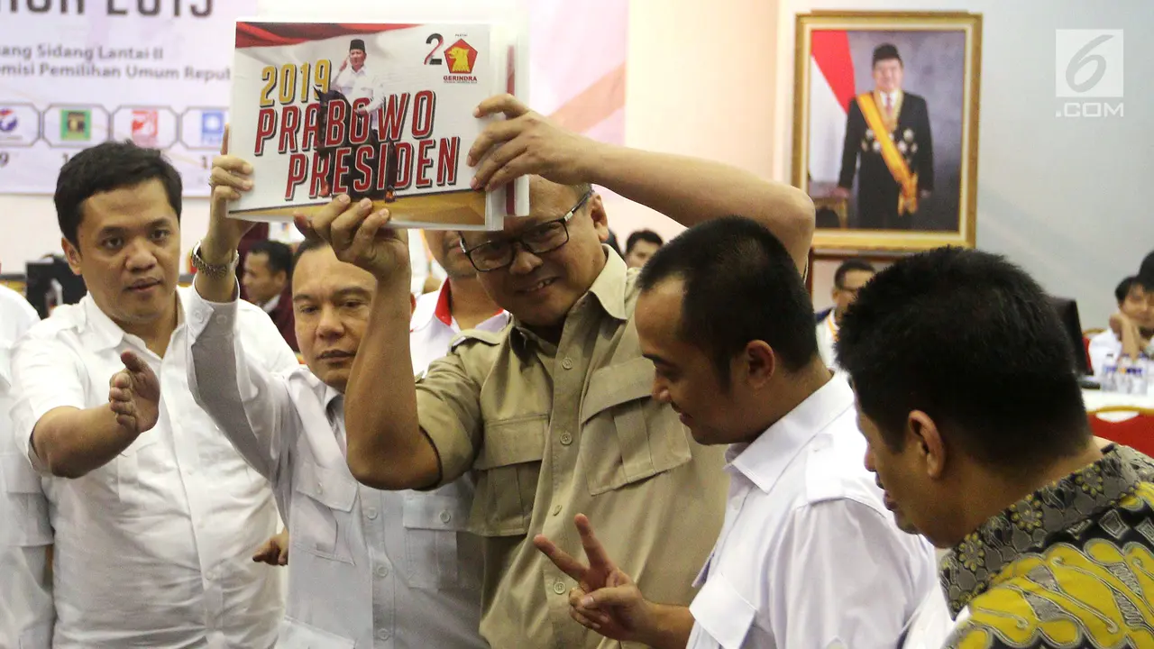 Partai Gerindra Daftarkan 575 Bakal Calon Legislatif 2019