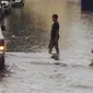 Hujan lebat mengguyur Kota Jeddah, Arab Saudi, sehingga menimbulkan banjir di beberapa kawasan pada Selasa (17/11/2015) pagi waktu setempat. (wwww.arabnews.com)