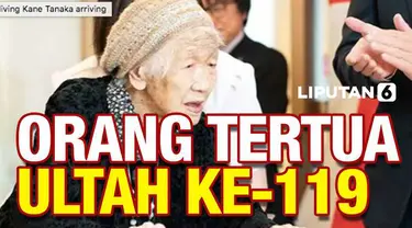Kane Tanaka, wanita asal Jepang hingga kini masih memegang rekor sebagai orang tertua di dunia. Ia baru saja merayakan ulang tahun yang ke-119.