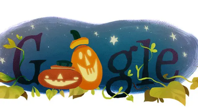 Google doodle untuk memperingati Halloween