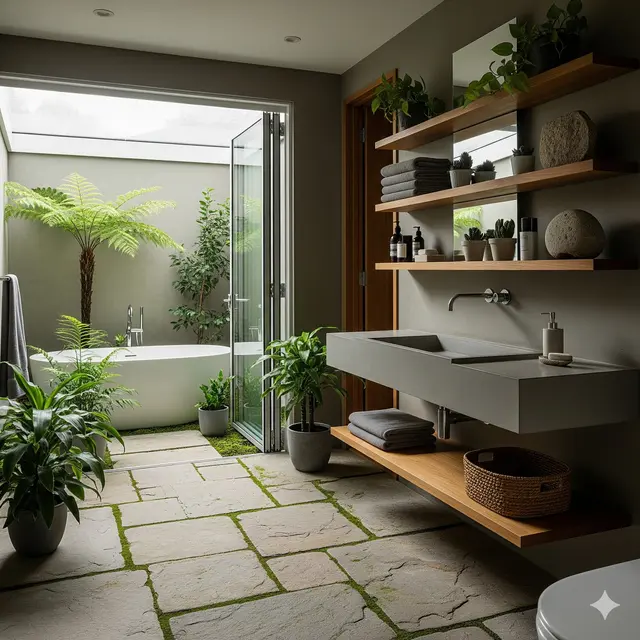Inspirasi Rumah dengan Kamar Mandi Kecil tapi Elegan. Gemini