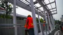 Pengerjaan halte tersebut juga imbas pembangunan proyek mass rapid transit (MRT) yang menggunakan ruas jalan tersebut, Jakarta, Sabtu (6/9/2014) (Liputan6.com/FAizal Fanani)