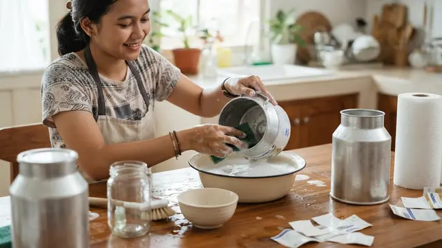Pot Gantung dari Kaleng Susu Bekas