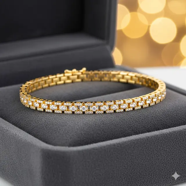 Gelang Emas Hiasan Batu
