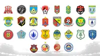Pegadaian Liga 2 - Ilustrasi Logo Klub Musim 2023-2024 (Bola.com/Adreanus Titus)