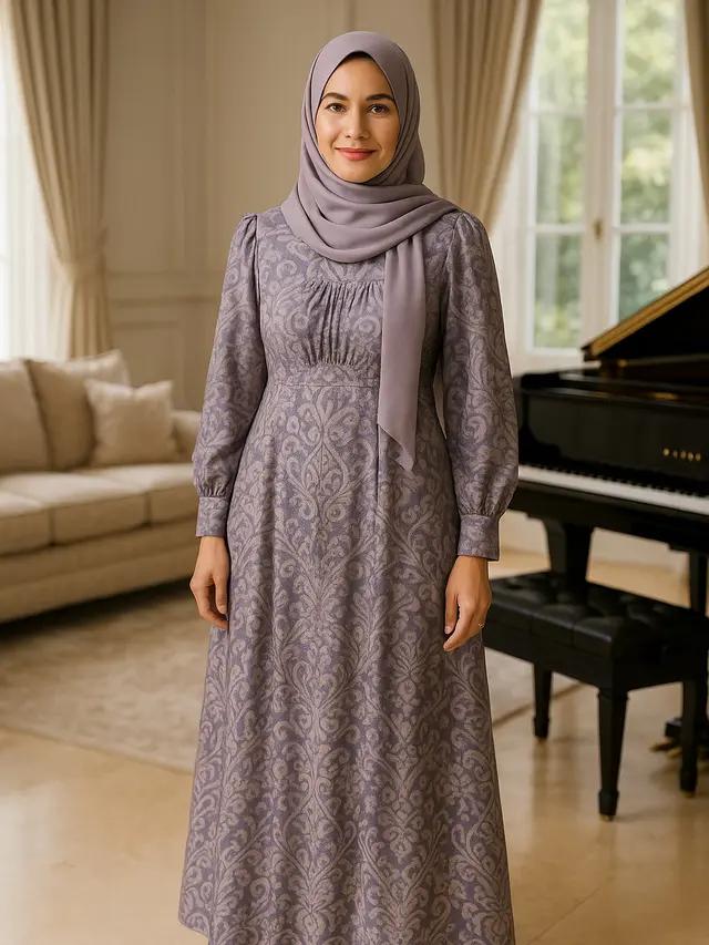 Model Gamis Batik untuk Ibu-ibu Usia 50 Tahunan