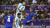 Gol tunggal kemenangan Prancis U-23 dicetak Jean-Philippe Mateta pada awal babak pertama. (ROMAIN PERROCHEAU/AFP)