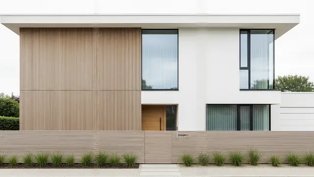 Gambar Fasad Rumah Minimalis dengan Pagar Horizontal