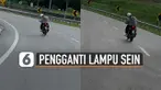 Ada-ada saja yang dilakukan pemotor ini ketika lampu sein motornya mati.